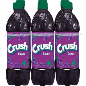 Crush Caffeine Free Grape Soda Pop, 16.9 fl oz, 6 Pack Bottles Crush Caffeine Free Grape Soda Pop, 16.9 fl oz, 6 Pack Bottles