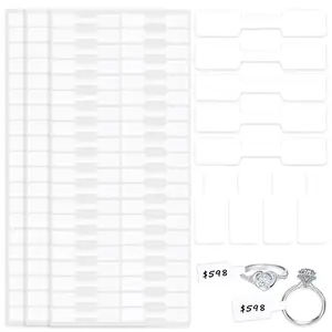 1000pcs Jewelry Tags, Blank Self-Adhesive Price Labels for Bracelets, Rings, Necklaces, Earrings, Clothing Display, Adhesive Stickers