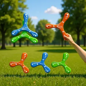 3pcs Soft High-Density EVA Boomerangs - Vibrant three colors - Excellent Rotation & Long Flight Time - Perfect for Outdoor Sports & Entertainment - Ideal Gift for Holidays, Graduations, Christmas, Halloween, Thanksgiving, Birthday Party Favors