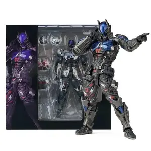 17cm Amazing Yamaguchi Arkham Knight Action Figure | PVC 024 Collectible Doll | Movable Bruce Wayne Figurine Model Toy | Desktop Ornament for Fans & Kids