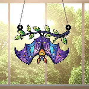 Gothic Bat Acrylic Suncatcher, Bat Suncatcher, Spooky Bat Window Hanging, Halloween & Fall Decoration, Gothic Bat Hanging, Bat Lover Gift, Home Decor