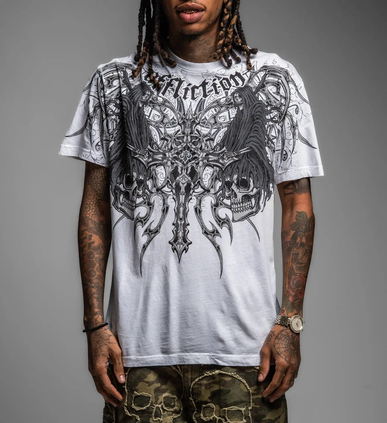 Affliction Men's T-shirt Haunted Passage