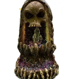 Skull & Bones Backflow Incense Burner with LED