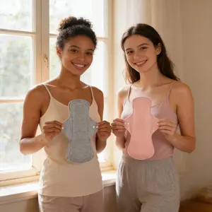 Reusable Sanitary Pads - 6 Pack, Graphene Inner Layer, Leak-Proof, Soft Comfort, Breathable, 5 Colors Available，High Absorbency /，Overnight，Eco-Friendly / Breathable / Money Saving，Postpartum / Elderly Care / Period / Urinary Incontinence#Leakproof Pads