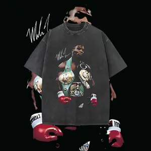 Mike Tyson T-Shirt, 90s Vintage Boxing Sport Legend Unisex Graphic Tee, Vintage Streetwear, Autographed T-Shirt Crewneck Clothing Cotton Menswear