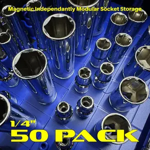 1/4&Quot; (50 Pack) Toolblok Modular Magnetic Socket Organizer