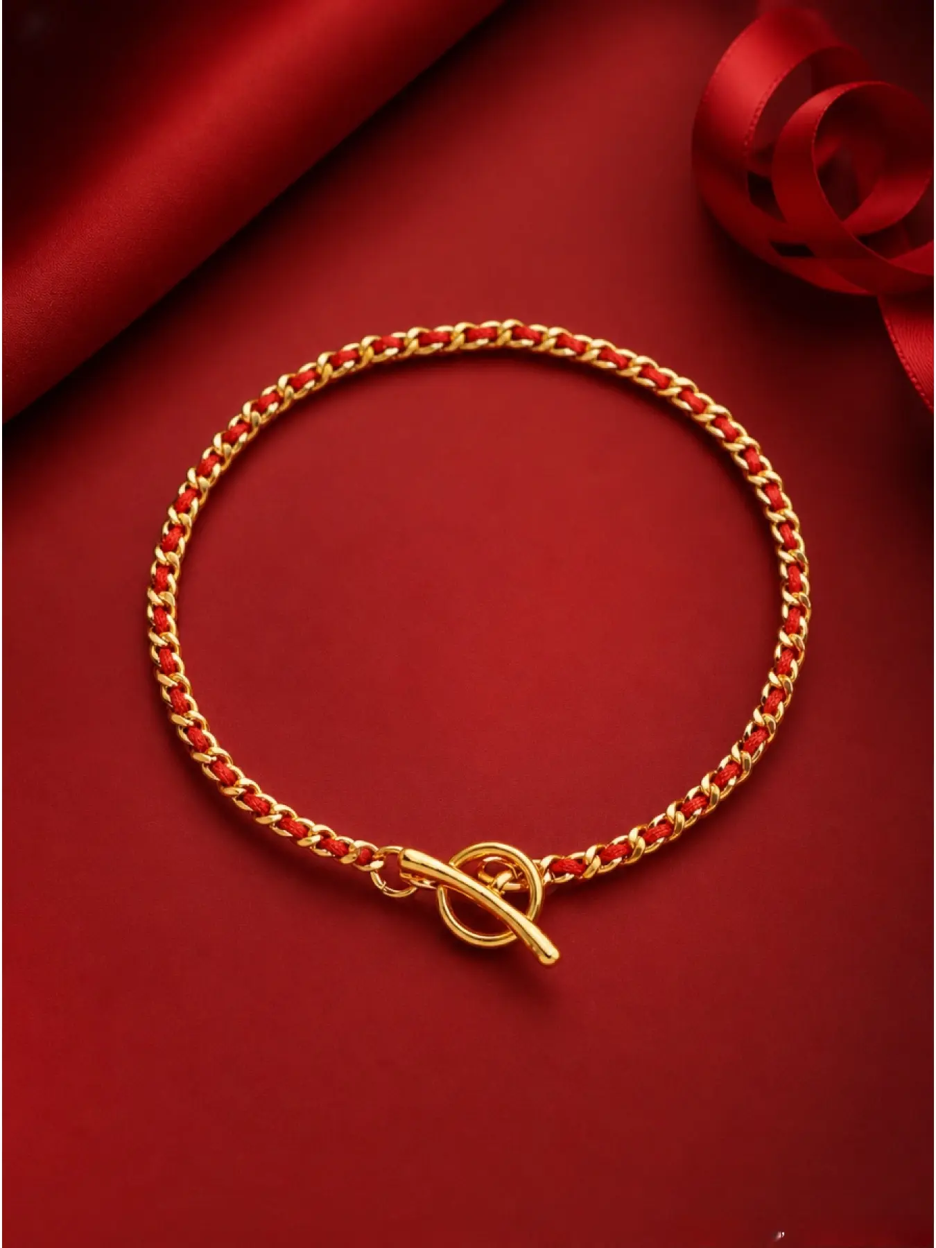 18K Gold Plated Red String Exquisite Trendy Bracelet for Women Gold Color Hand Rope Fashion Jewelry Beautiful Bracelets