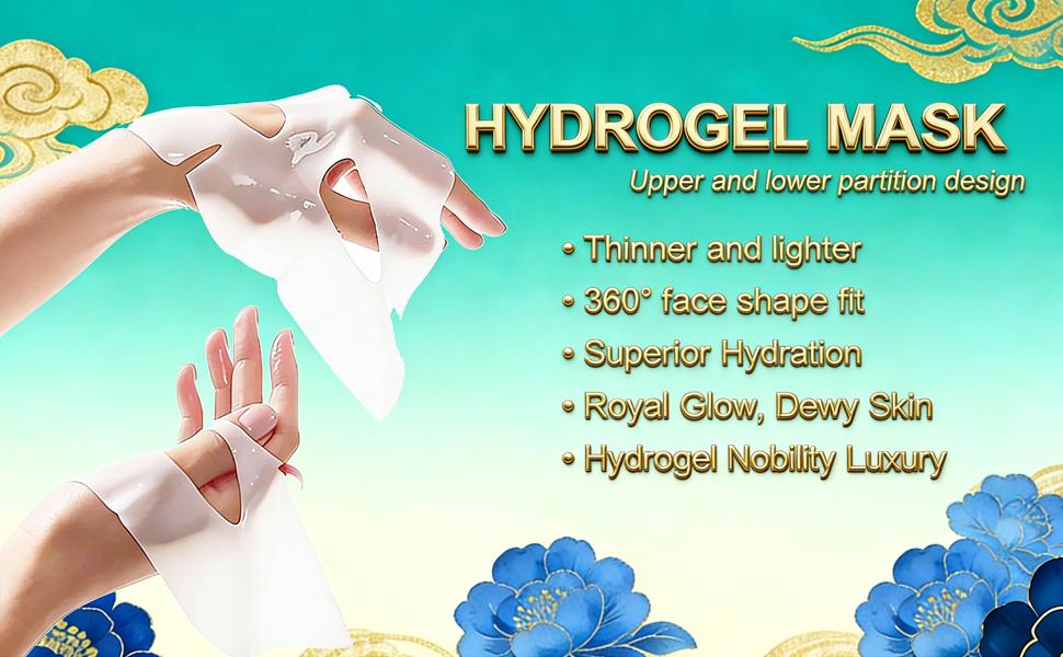 【JU】JEJU Marine EX Hydrogel Masks | Hydrate Skin with Hyaluronic | Lighten Dark Spots with Niacinamide | Firm Skin with Adenosine | Hydrogel Material Helps Skin to Absorb Ingredients More Effectively | Korean Face Masks  | 5 Sheets / Box