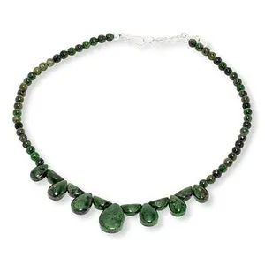Mine Finds by Jay King Green Chrome Diopside Sterling Silver 18" Necklace