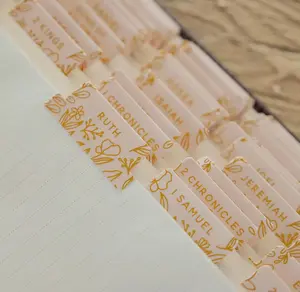 Gold Foil Bible Tabs | Carnation