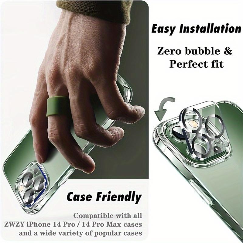 2pcs iPhone Camera Lens Protector Tempered Glass Protector Lens Cover for iPhone 14 13 12 11 Pro Max XR XS - Scratch-Resistant, for Camera lens (Compatible with Smartphones)