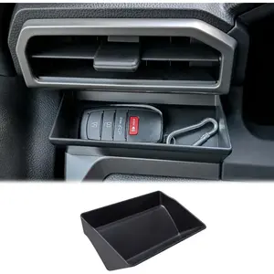 Driver's Air Vent Storage Tray Compatible with 2024 2025 2026 Toyota Tacoma and 2025 2026 Toyota 4Runner Accessories Driver's Side Extra Storage Organizer for Key Coin Card (Upgrade, No need for tape)