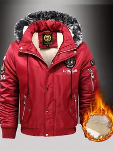 Men's Winter Hooded coat, Winter Essentials, 100% nylon, solid color, zipper detail, polyester lining and fiber filling, Casual hooded coat, thermal coat, Black coat, Outdoor coat