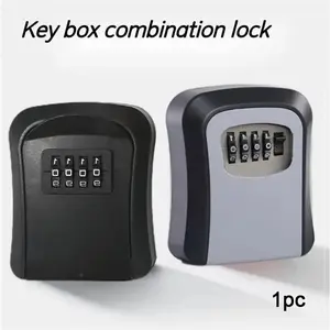 Waterproof Wall-Mounted Combination Lock Box: 4-digit combination lock, holds up to 5 keys, easy to install, ideal for home or office use