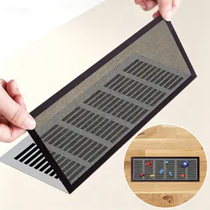 Magnetic Air Vent Covers for Floor, 5.5x12" Rectangle PVC Vent Guards, Reusable Floor Register Mesh Traps for Wall Ceiling Catch Debris Hair Insects, No Glue Needed