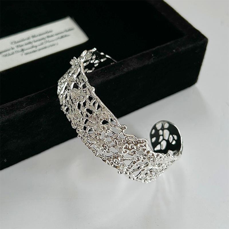 YEAHLOVE Vintage Woven Open Cuff Statement Bangle | Retro Luxury Jewelry for Everyday Wear, Gifting & Good Fortune