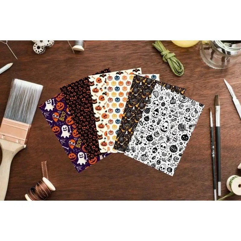 Halloween Bundle Transfer Paper, 2023 Halloween Transfer Sheets Bundle, Polymer Clay Halloween Transfer Paper