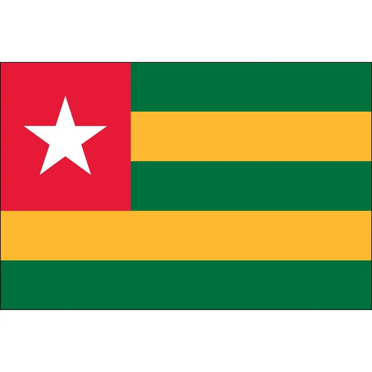 Togo 3ft x 5ft Indoor Polyester Flag