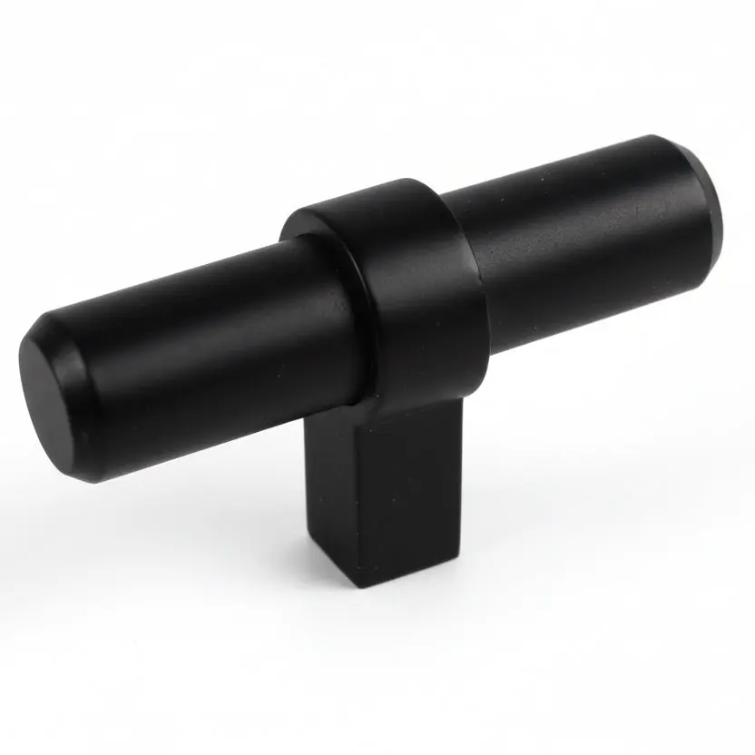 Cosmas 181FB Flat Black Euro Style T Bar Knob