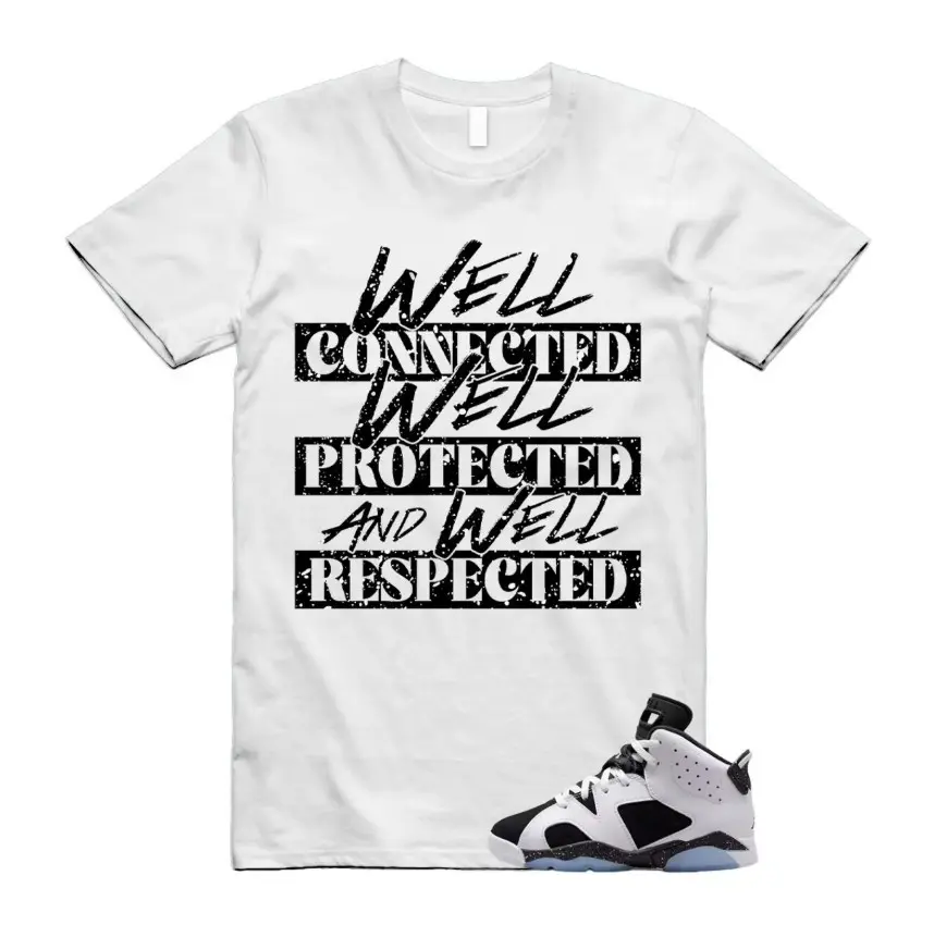 6 White Black Sneaker Outfit Shirt, 6 White Black Shirt, Streetwear Graphic Tee, Casual Everyday Wear, Unisex Top, Full Size S-5XL