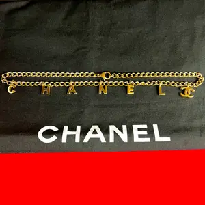 Pre-owned CHANEL Stainless Small Leather Goods Coco Mark Necklace