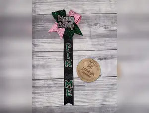 Wicked Theme Rhinestone Cheer Pin Me Ribbon