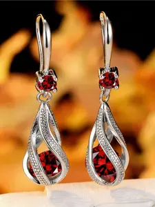 1 Pair Spiral Teardrop Dangle Earrings Suitable for - Spiral Spiral Teardrop Earrings, Wedding, & Everyday Jewelry, Year-Round Wearable Lightweight Hollow Earrings, for Teenager