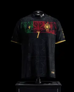 Portugal Black Gold Ronaldo 7 Special Edition Football Jersey – Premium Soccer Shirt with Luxury Heritage Pattern Design