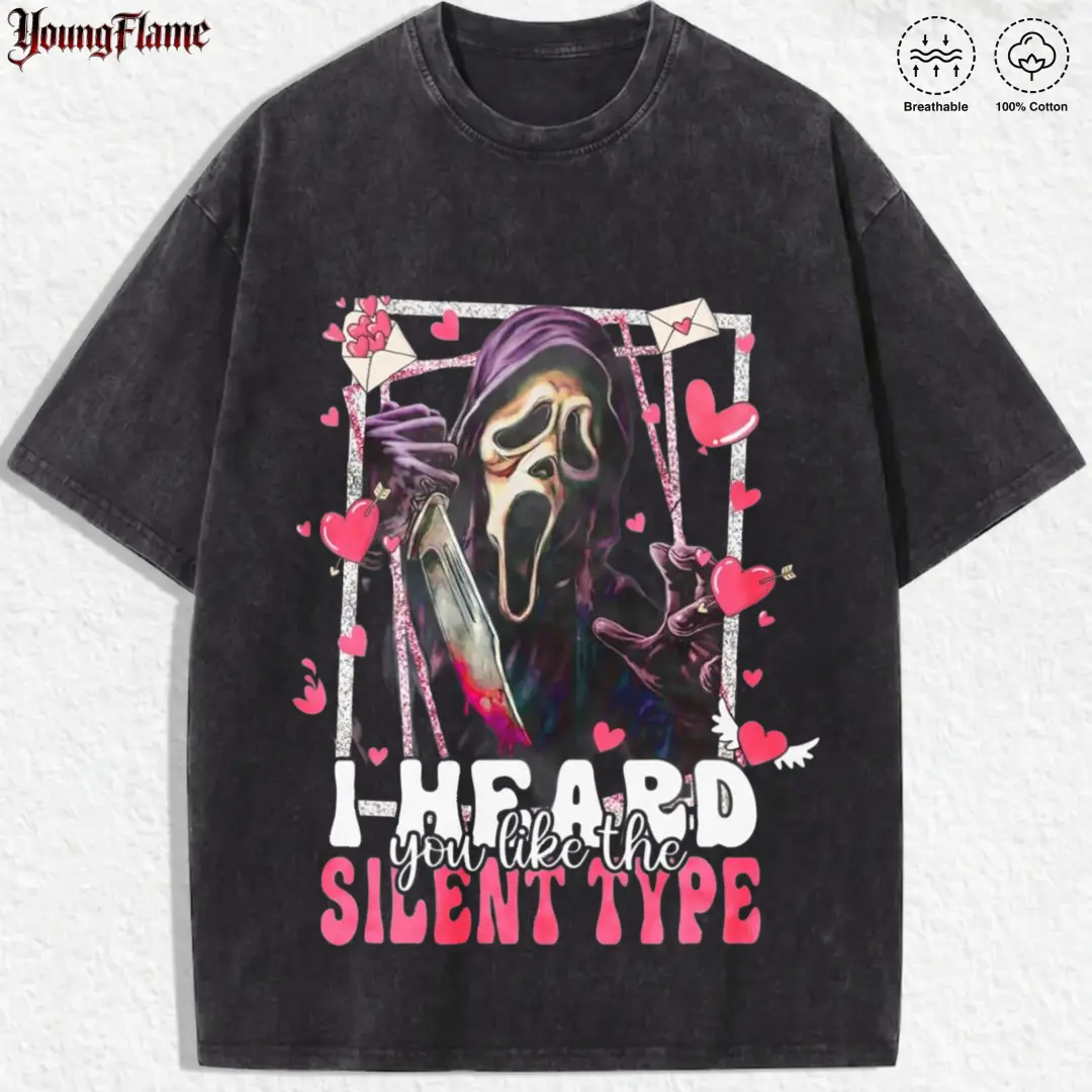 Funny Horror Movie Killer graphic tee | Acid Wash t shirt | Edgy y2k clothing streetwear | Best fathers day gift ideas good graphic tee Casual Menswear