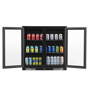【Father's Day】VEVOR Commercial Beverage Refrigerator Cooler 246 Can Soda Beer Fridge Glass Doors