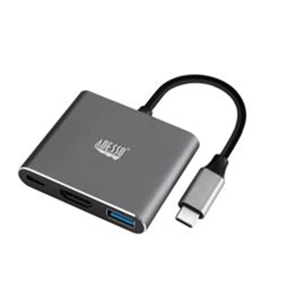 Adesso AUH-4010 3-in-1 USB Type-C Multiport Docking Station with OTG Adapter, USB Type-C Function Adapter, Higher Data Transfer Efficiency for Computers, Chromebook, Pixels, Galaxy Book