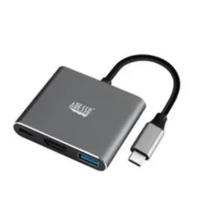 Adesso AUH-4010 3-in-1 USB Type-C Multiport Docking Station, 3-In-1 Otg Multifunction Adapters, Multi-Port Usb Multifunction Adapters