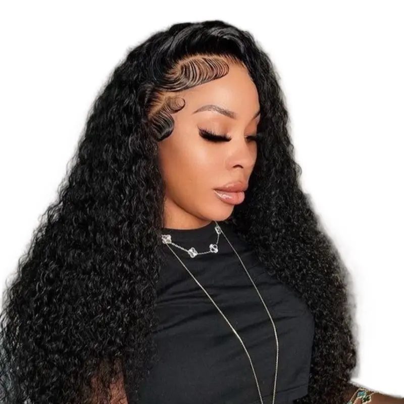 Sassyaggy Custom Curly Glueless Wig- Black Curly Hair Style for Personal Use
