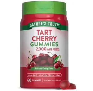 Nature's Truth Tart Cherry Gummies | 2000mg | 60 Count | Vegan, Non-GMO & Gluten Free Supplement | Cherry Flavor