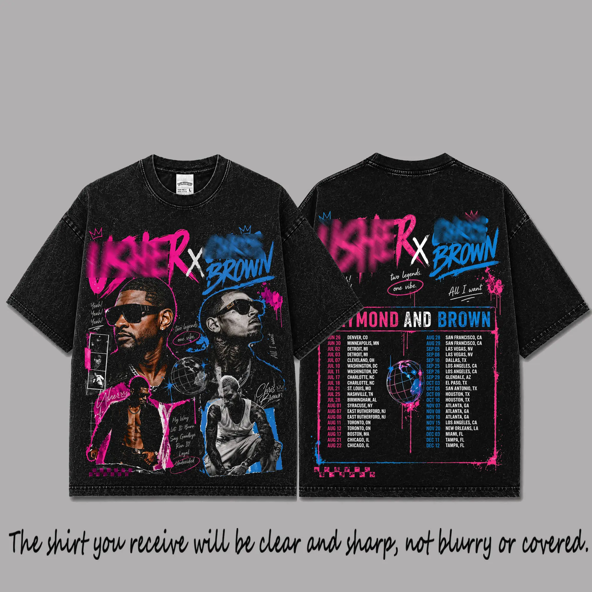 [SWW] The R&B Tour 2026: Raymond & Brown #13 Premium Acid Washed 100% T-Shirt, R&B Music Duo Graphic Tee, Urban Hip Hop Soul Streetwear Shirt, Concert Tour Merch, Gift for R&B Fans, Vintage Music Te