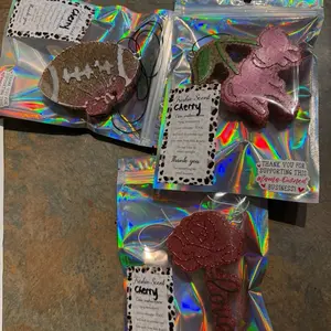 Car Freshies - Cherry Scented Air Freshener in Football, Rose, and Bunny Shapes for Your Vehicle