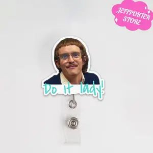Do It Lady Badge Reel, Funny Quote ID Holder, Retro Meme Badge Clip, Cute Retractable Reel, Friends Office Gift, Work Humor Accessory
