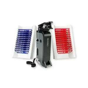 MicroFlip Bundle With Slides 100x-250x LED UV Pocket Microscope, Includes Smartphone Clip for Digiscoping (MP-250BUN)