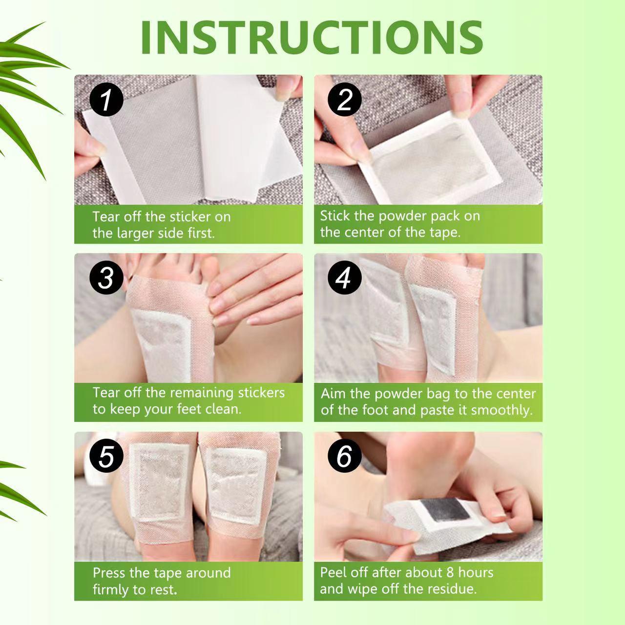 Deep Cleansing Foot Pads Foot Care With 10 Patches,Natural Aloes,Sea salt,Tourmaline,Herbal Foot Detox Patches For Foot Care,Adhesive Sheets, lmprove Sleep Quality,Relieve Fatigue and Exhaustion,Cleanse the Body & Mind,Improve Sleep Detoxpads