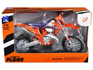 KTM 300 EXC-TPI Enduro Dirt Bike Motorcycle Orange 1/12 Diecast Model by New Ray Detail Rubber Tires