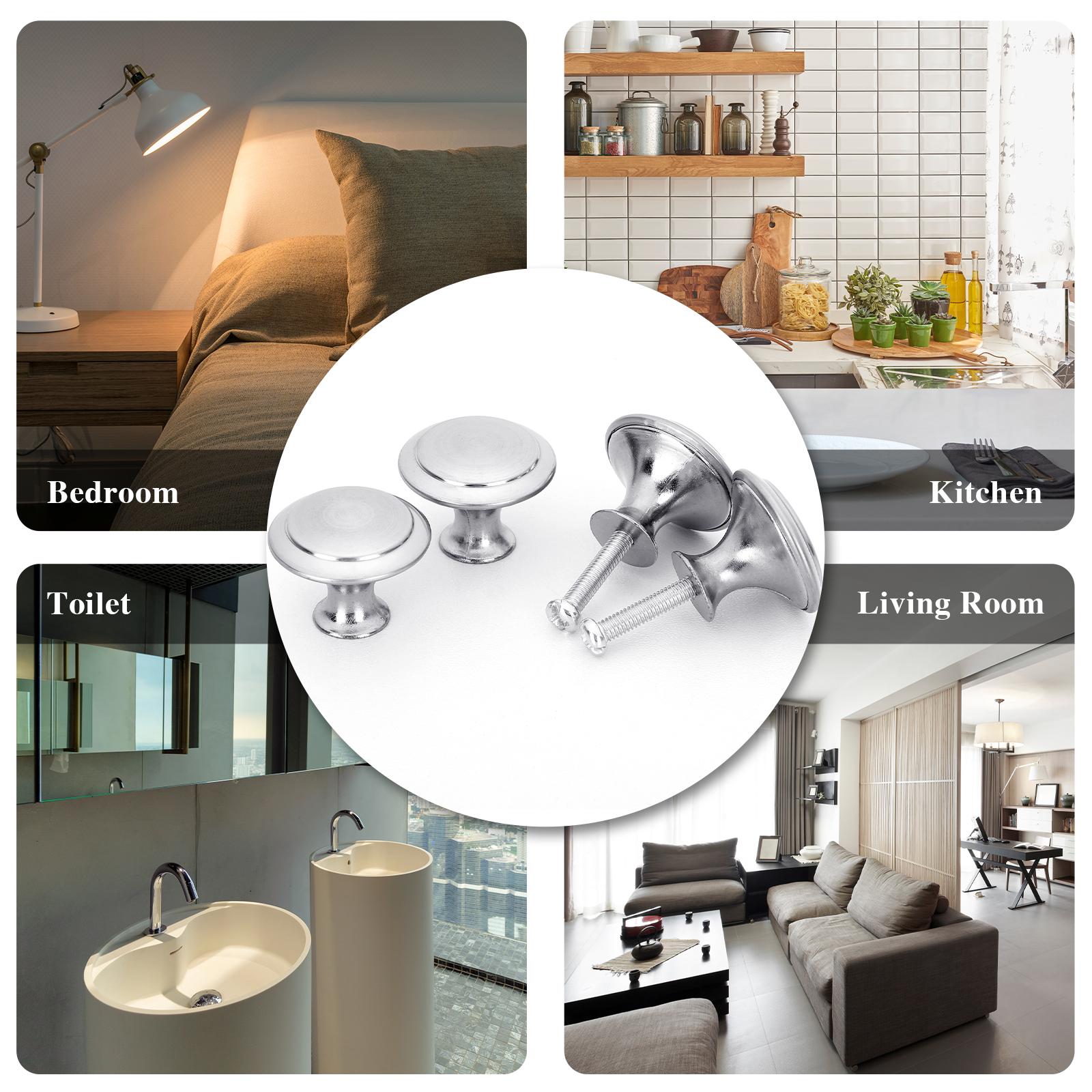 20Pcs Brushed Nickel Cabinet Knobs Drawer Pulls Door Handles Kitchen Hardware for Modern Home Decor