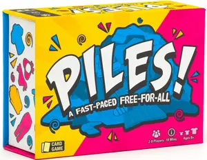 Piles – Card Games – Family Games – for Kids 8 and Up – for Adults – Family Game Night – Travel & Memory Game – Party Games – 10 Mins