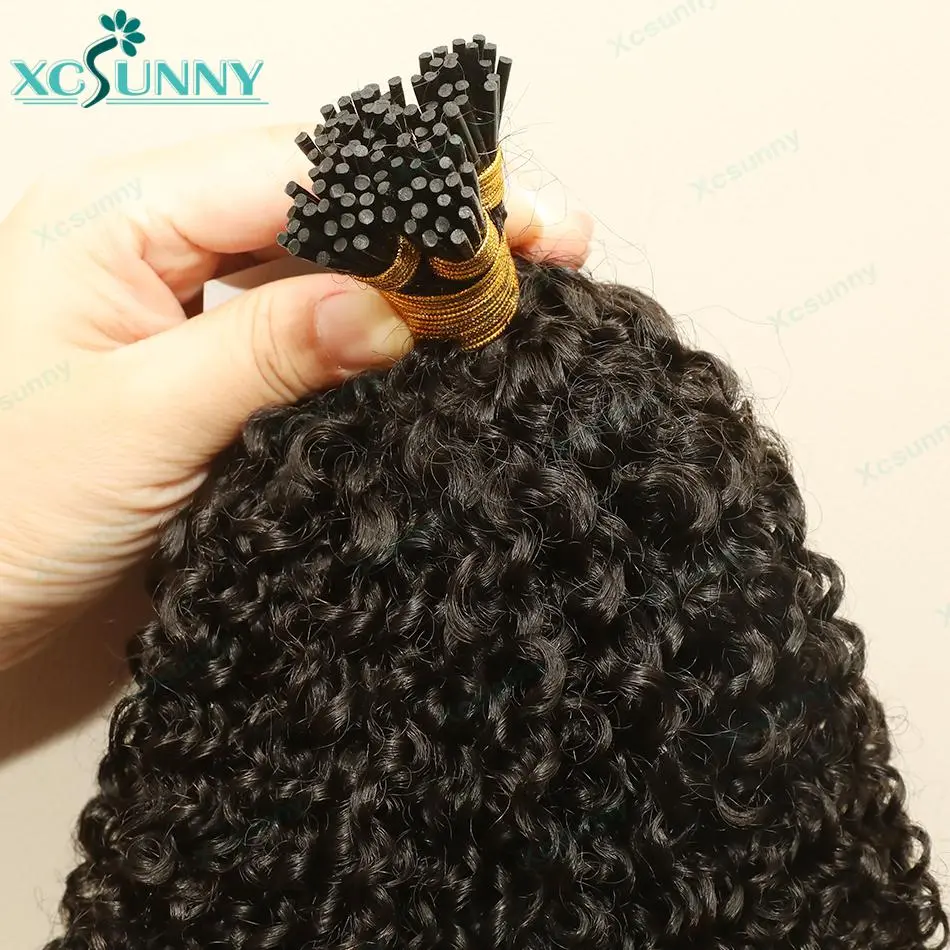 Itip Kinky Curly Human Hair Extensions Burmese Itips Microlink Human Hair Kinky Curly I Tips Human Hair For Black Women