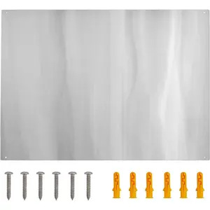 36" x 24" Stainless Steel Stove Backsplash Panel Ultra-Thin Flush Mount Splash Guard for Kitchen Wall, Heat & Stain Resistant, Easy Installation with Pre-Drilled Holes