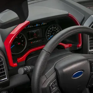 For Ford F150 Super Duty 2015-2020 ABS Dashboard Trim Panel Garnish Bezel High-Quality Precision Fit Interior Accessories