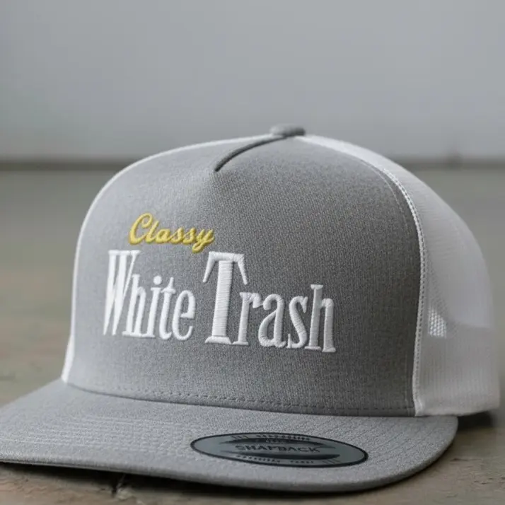 Classy White Trash Snapback Hat - One Size Fits Most, Casual Everyday ...