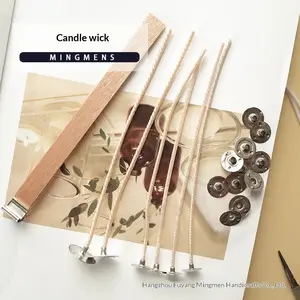 Mingmens DIY Soy Wax Candle Wick EcoFriendly Smokeless Candle Making Kit Cotton Core for Handmade Candles