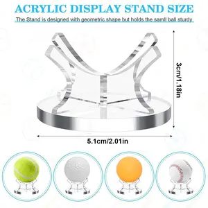 Acrylic Small Ball Stand Holder Memorabilia Autograph Baseball Display Stand Ball Display Holder for Golf Softball Tennis Ball