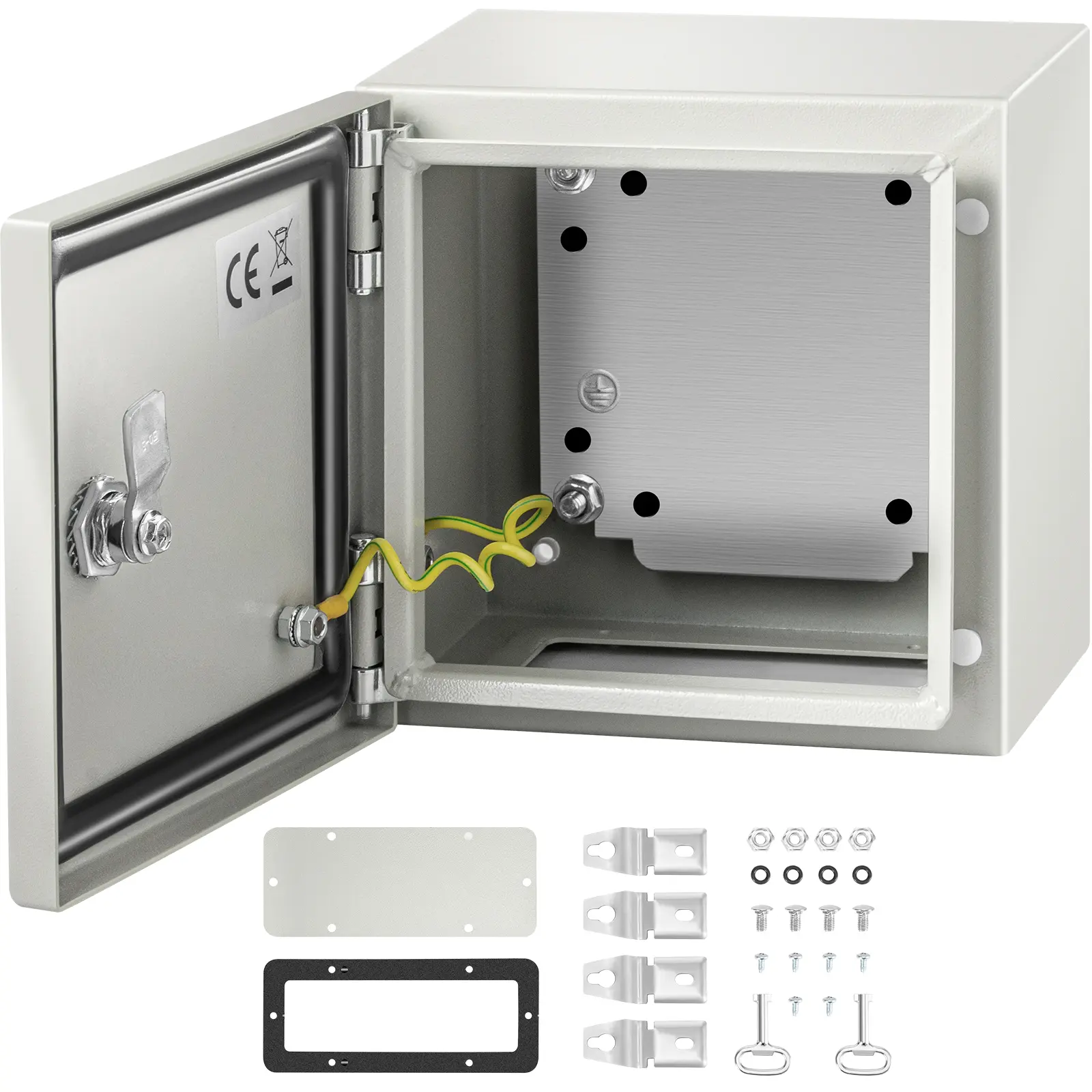 【DealsForYouDays】VEVOR NEMA 4X Metal Electric Enclosure8x8x6'' Metal CaseIP66 Waterproof Enclosure DustproofWater & Dust ResistantSuitable for Outdoor & Indoor Electrical Connections, Metal Panel Boxes