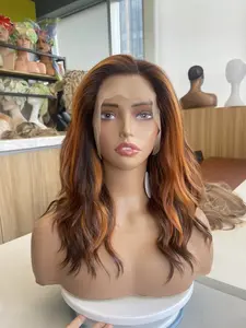 IMstyle Clara Copper Red with Highlight Light Wavy Glueless Pre-plucked Natural Hairline 13*4 Lace Front Synthetic Wigs